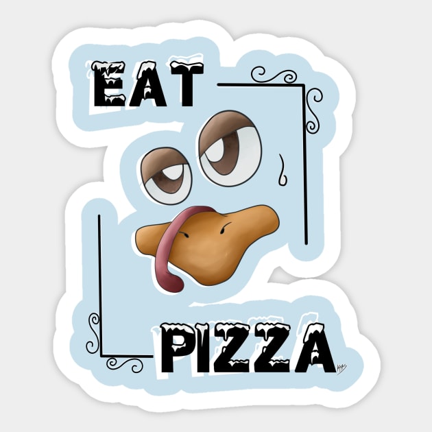 Eat Pizza Sticker by KyasSan